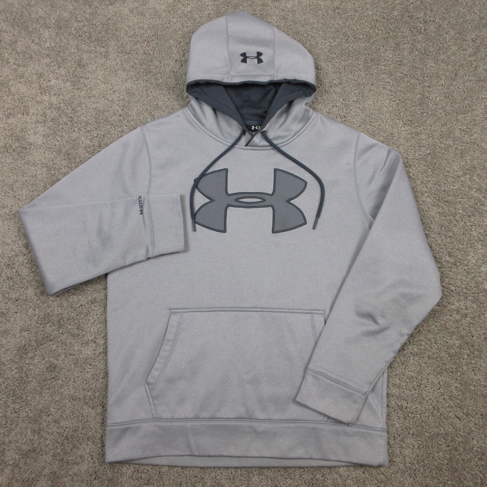 Under Armour Sweater Mens Medium Gray Storm 1 Fleece Pullover Hoodie Sweatshirt